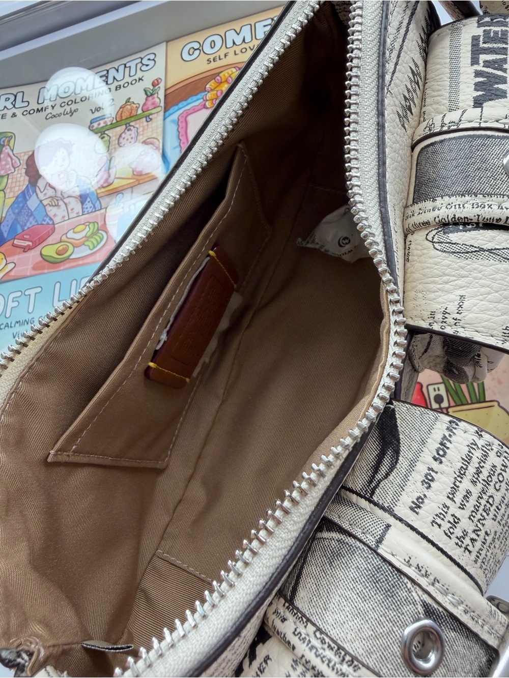 Coach Outlet Ashton Shoulder Bag With Newspaper Print - Picture 8 of 13